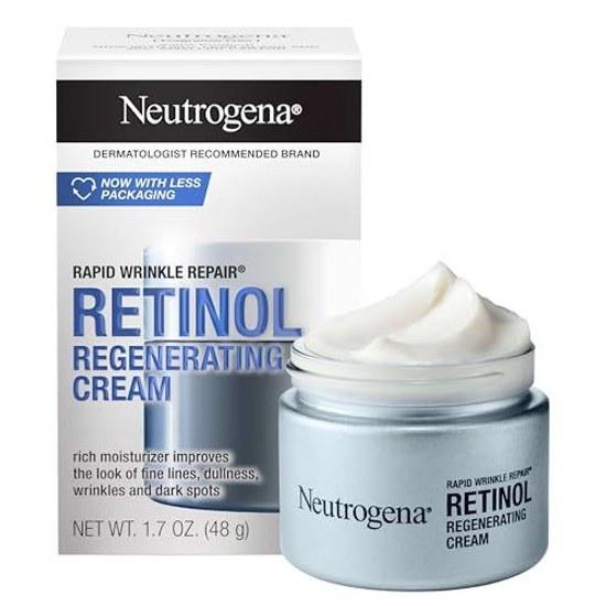 Neutrogena Moisturizing Rapid Wrinkle Repair Retinol Anti-Wrinkle Regenerating Face Cream Day Night Use 1.7 Oz