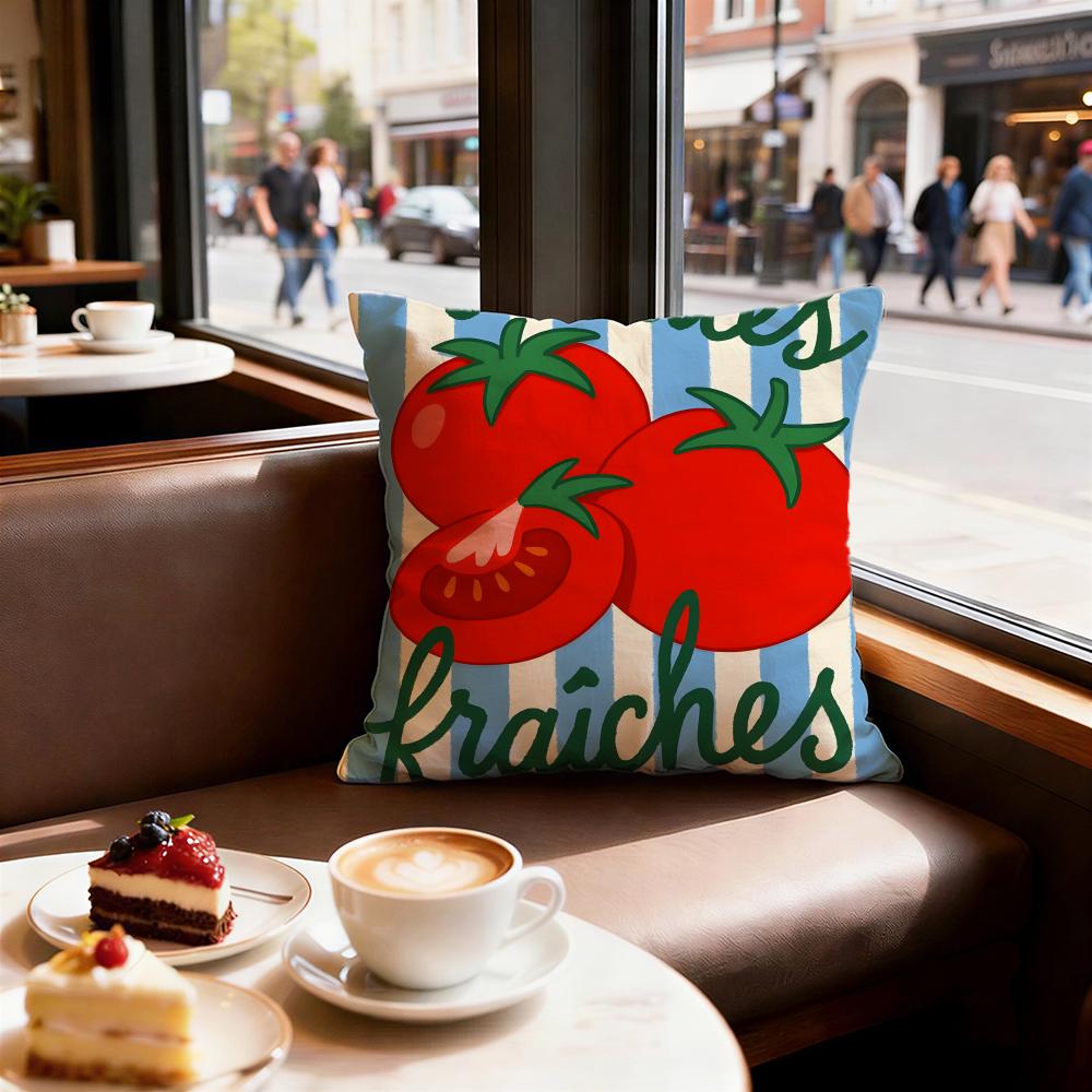 Print Pattern Tomato Print Cushion Cover Decorative Cushions Covers Cover Sofa X Pillow Piece X X Pillowcase