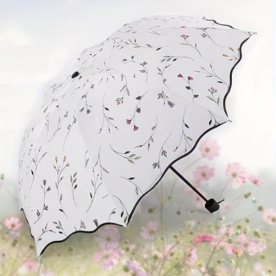 Trójwarstwowy Parasol Składany Ochrona UV Lekki Parasol Przeciwsłoneczny Parasol Letni Outdoor Wodoodporny Wiatroodporny Parasol
