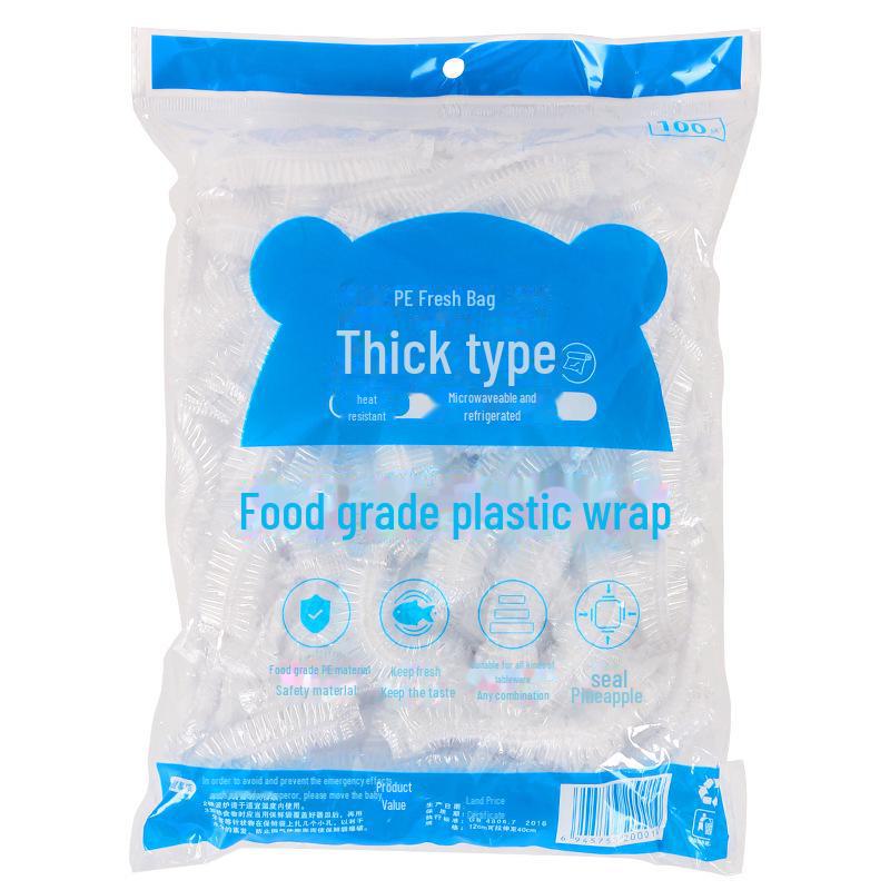 

Одноразовая крышка для сохранения свежести продуктов питания: Пластиковая пленка для холодильника с защитой от запаха и пыли и остатков еды 100 pieces per bag