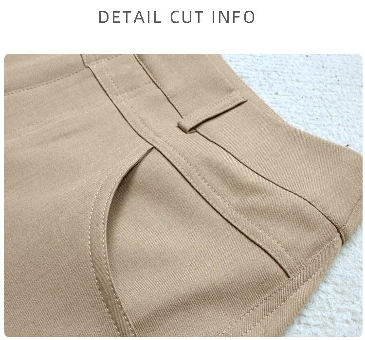 Women's French Double-Waist Straight-Leg Trousers: Hip-Covering, Slightly Flared, Wide-Leg, Casual Suit Pants with Excellent Drape
