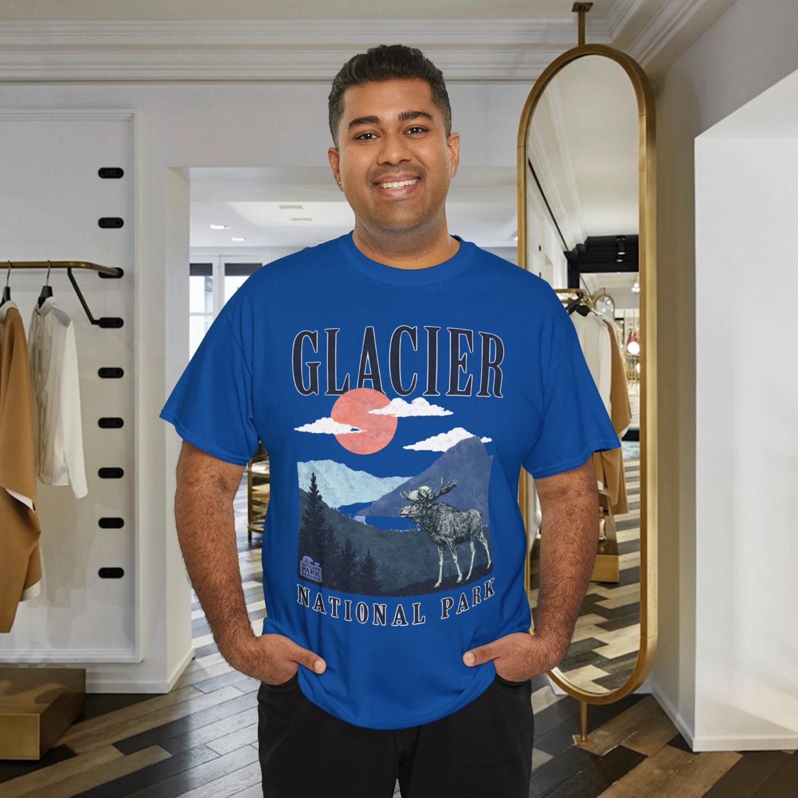 Glacier Park Moose Unisex T Shirt M