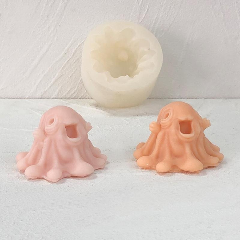 3D Ghostes Candle Molds Casting Molds Silicone Mould for Halloween Decorations