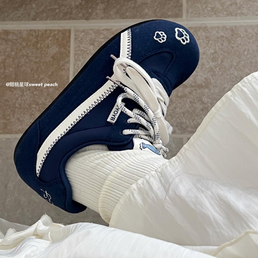 [Uncle Shoe] Fashion Casual Women's Shoes 2025 Autumn Shoes New German Training Shoes Korean Version Lightweight Little White Shoes