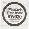 D'Addario Daddario Acoustic Guitar Rose Strings 80/20 Bronze .020 BW020 [Domestic Genuine]