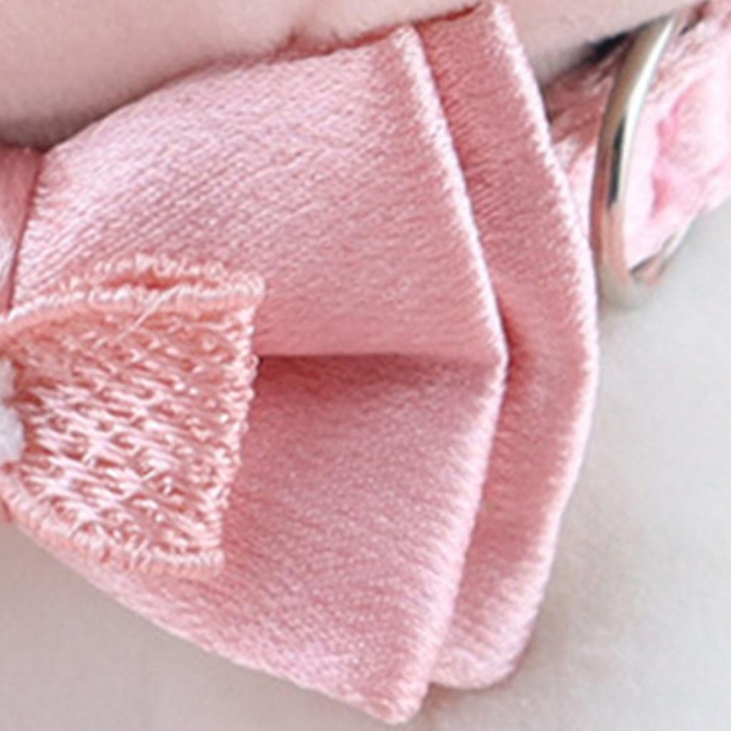 Pet Collar Adjustable Soft Wearable Cute Fashionable Cat Bow Tie Collar for Daily Walking Party Pearl Pendant Bow