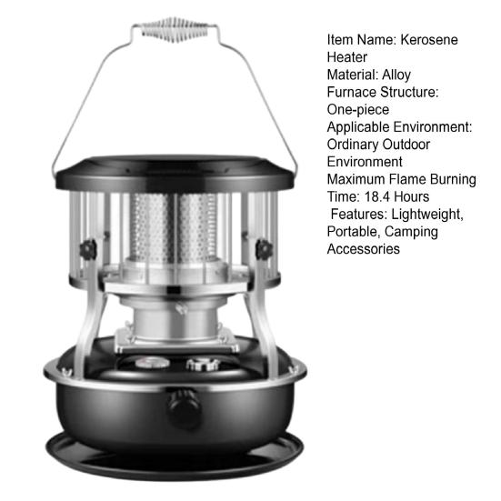 Portable Kerosene Stove 2600W 9000BTU Height Adjustable Non-Electric Lightweight Camp Stove Heater Outdoor