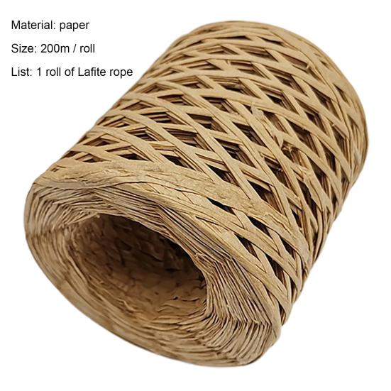 1 Roll Raffia Yarn Decorative Widely Applied Wrapping Gift Raffia Straw Packaging Paper Yarn for DIY