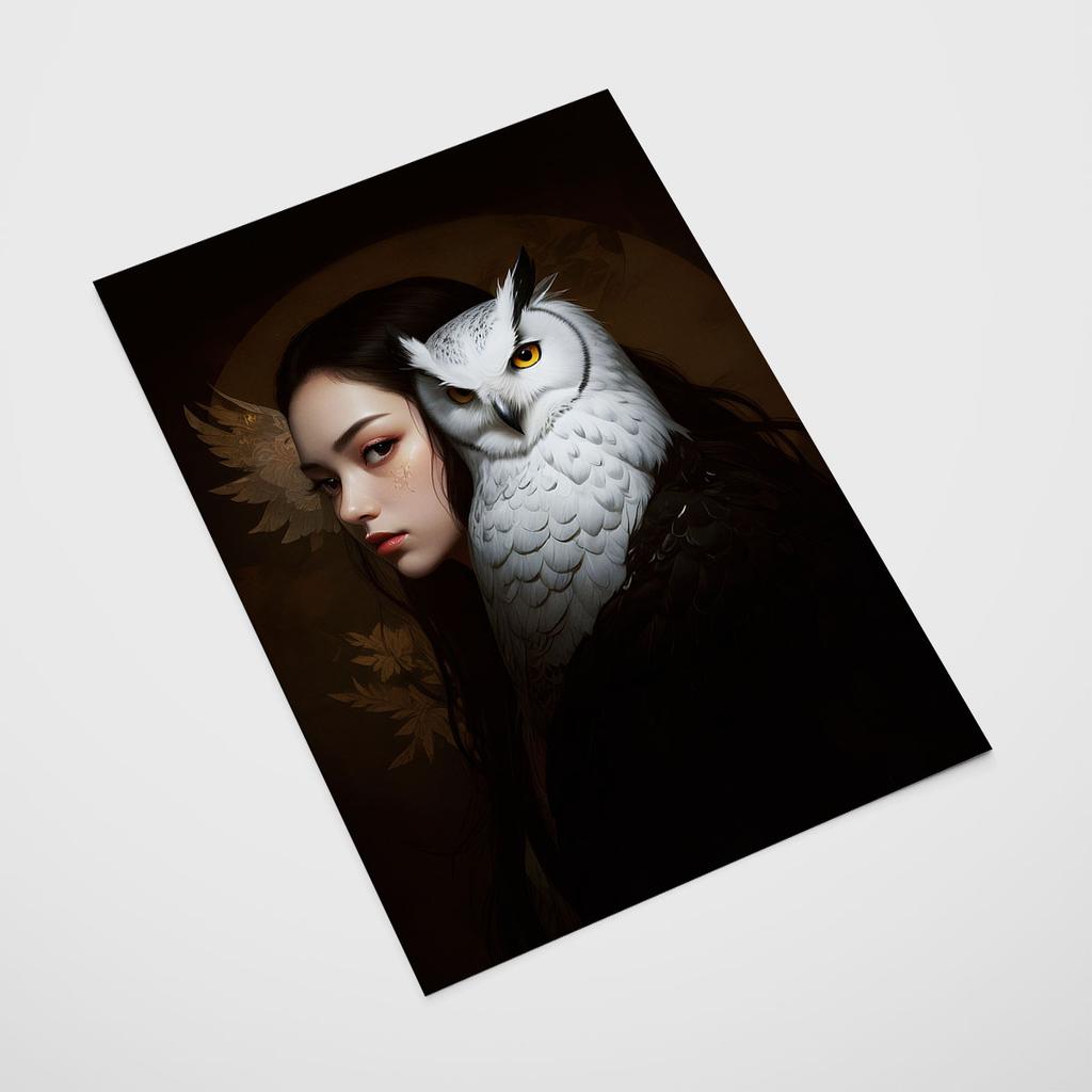Plakat portret sowa
