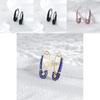 Trendy Asymmetric Colorful Pin Earrings With Rhinestones In Multiple Colors