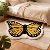 70*100cm Butterfly-shaped Faux Cashmere Rug, Skin-friendly And Comfortable Bedside Blanket