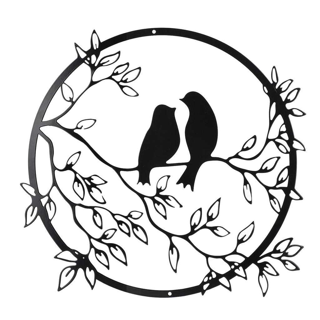 Bird On Tree Wall Decor 33CM Exquisite Metal Wall Art Sculpture for Living Room Bar Restaurant