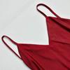 Women's Red Deep V Backless Halter Fishtail Dresses