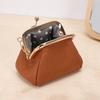   Vintage Change Purse PU Leather Wide Opening Tiny Wallet Jewelry   for Lipstick