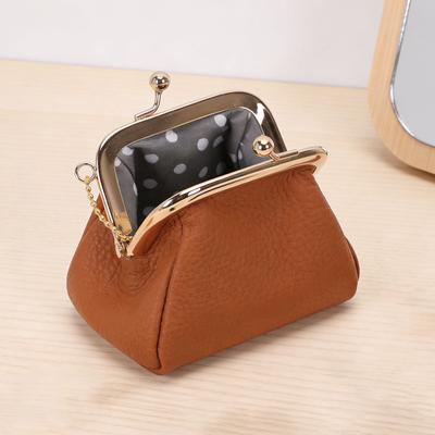 Porte-monnaie Vintage Cuir PU Grande Ouverture Petit Portefeuille Bijoux pour Rouge à Lèvres