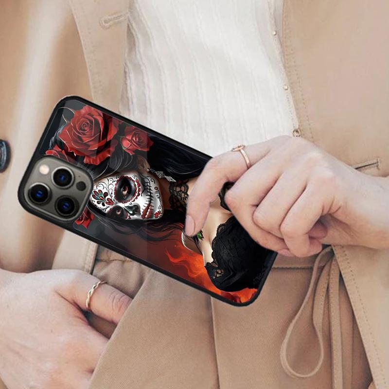Mexican Catrina Skull Magnetic Phone Case For APPLE iPhone 17 Air 16 14 13 12 Pro Max 15 Plus Wireless Charge With MagSafe Cover