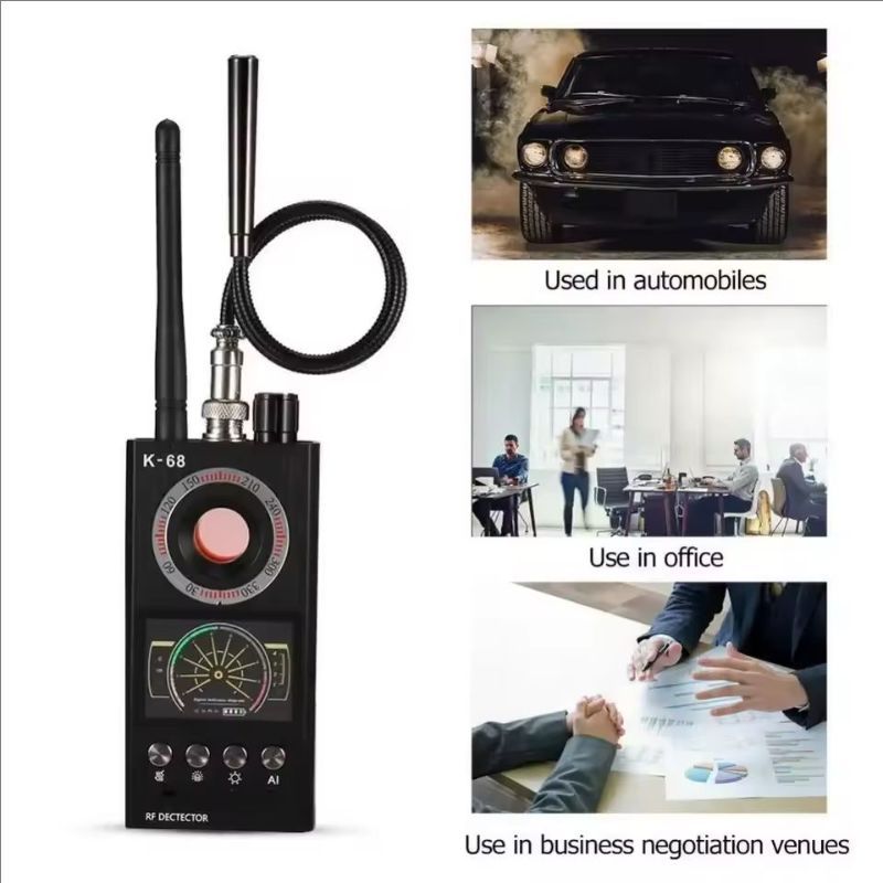 Professional Anti Spy Camera Detector K68 Bug Scanner Security Protection RF Signal Cam Hidden Gadgets Car GPS Tracker Finder K68