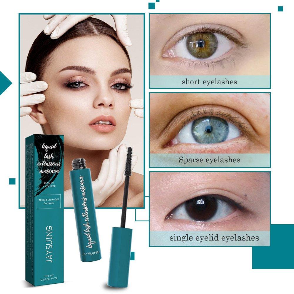 JAYSUING Waterproof Fashion Black Eye Makeup Eyelash Curling Thick Mascara Silk Fiber Volume Women