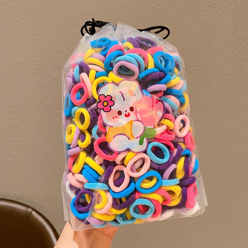 Hair Bands for Girl Kids Colorful Nylon Scrunchie Hair Ties Rubber Band Kids Elastic Hair Leagues Girl Hair Accessories