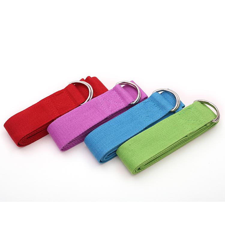Sport Fitness Workout Gym High Elastic Cotton Custom Label  Yoga Strap for Stretching