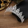 Hair Hoop Shining Rhinestones Inlaid Leaf Decor Bridal Crown Birthday Party Alloy Headband Hair Accessories