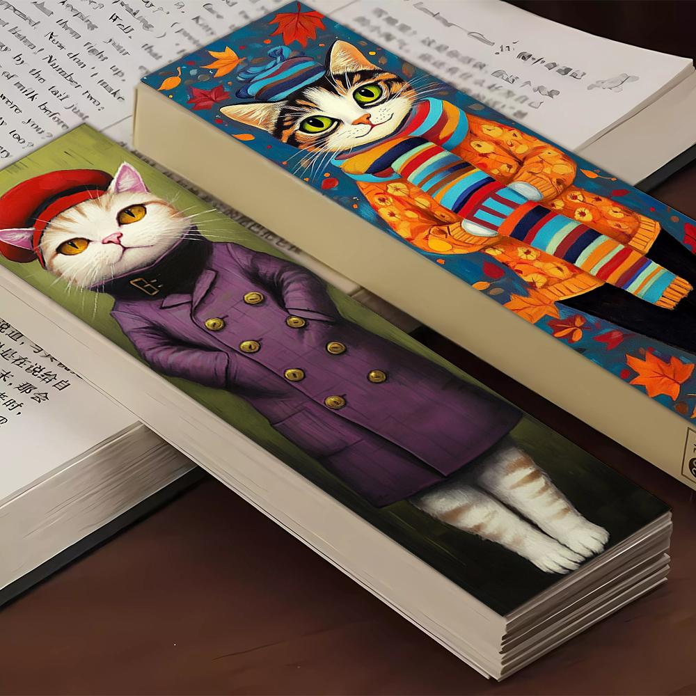 32 pièces, Marque-pages chat portant des vêtements, saison de la rentrée scolaire, Noël, Halloween, convient aux enseignants, aux lecteurs et aux anniversaires
