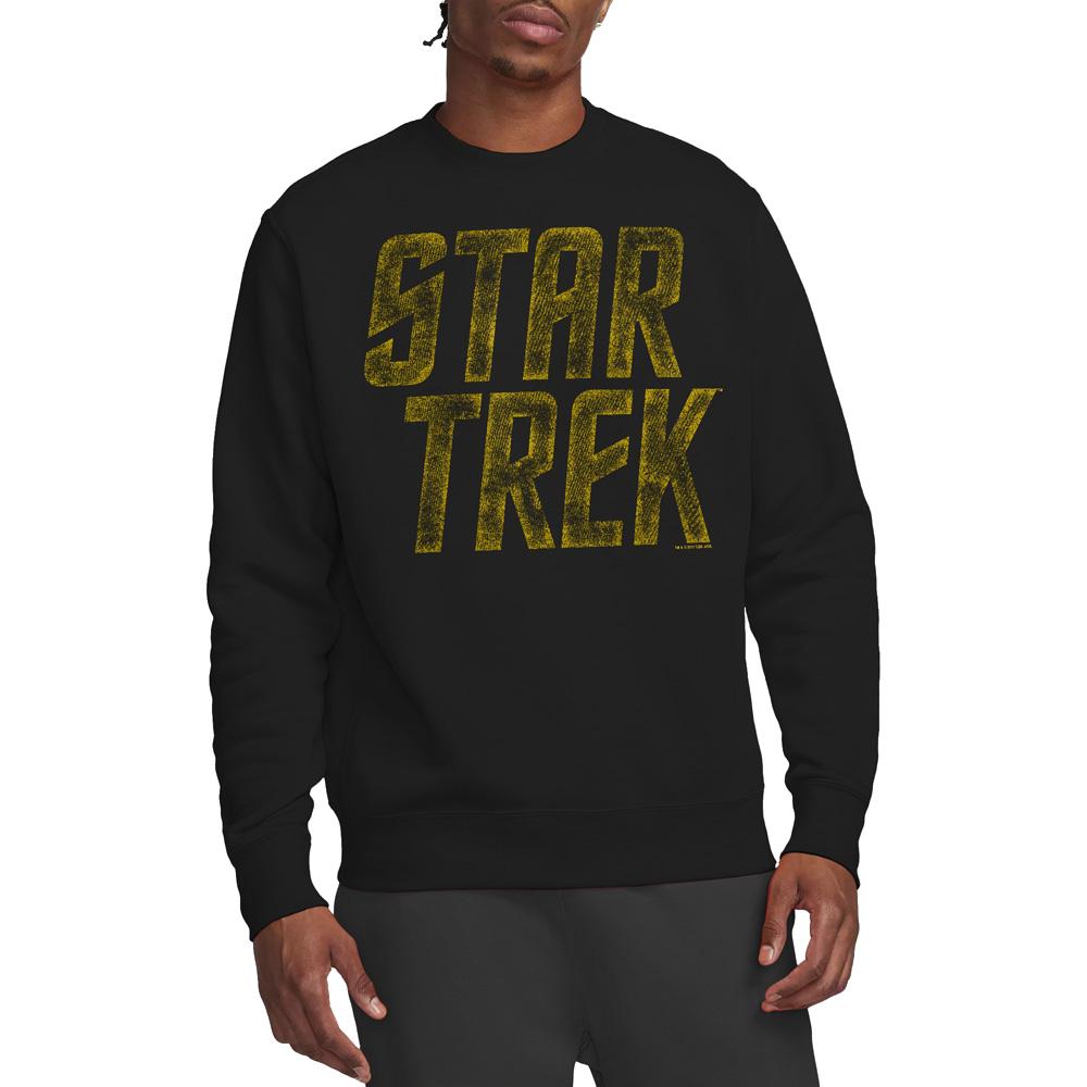 STAR TREK Unisex Adult Distressed Logo Sweatshirt