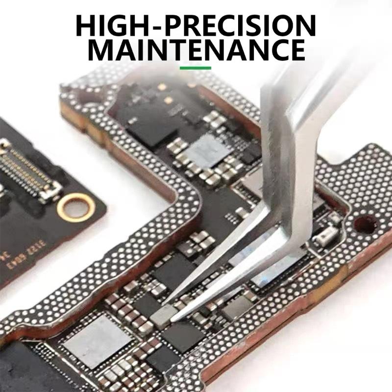 Chip Tin Positioning Tweezers Nonmagnetic Stainless Steel Anticorrosion Solder Electronics Repair Soldering Tweezers