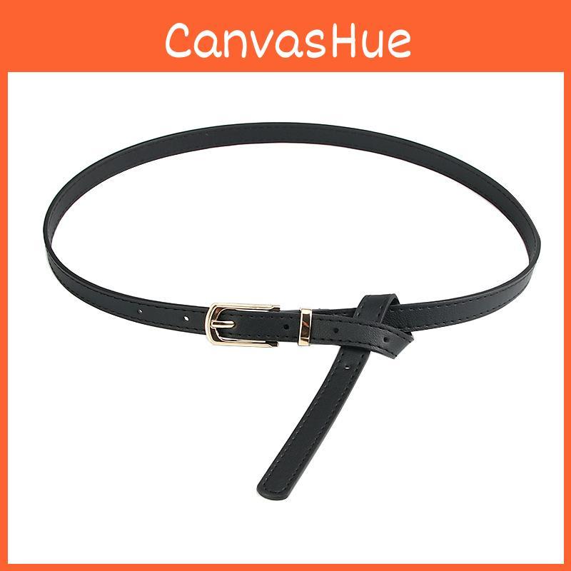 Womens Minimalist Alloy Pin Buckle Belt With Faux Leather Cover For Dresses And Cardigans