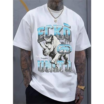Europäische Größen Herren Modetrend Rundhals T-Shirt | Vielseitige Kurze Ärmel, Reise/Sommer/Strand, Fitness/Laufen/Training