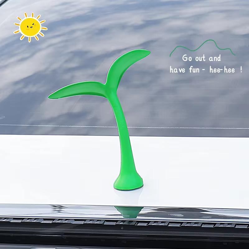 Car Ornaments 3D Car Roof Decoration Stickers Bean Sprout Seedlings Flower Bud Tentacle Ornament Exterior Decorative Accessories