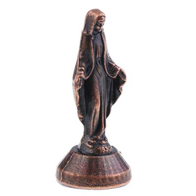 Madonna Virgin Mary Statue Alloy Bronze Decorative Sculpture Christian Ornament for Car Chapel House