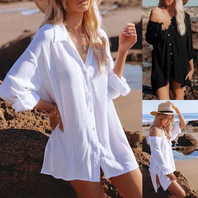 Cardigan in chiffon stile camicia: Copricostume da spiaggia e capispalla per la protezione solare