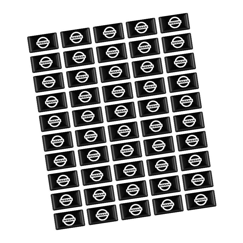 2/5/10Pcs Carbon Fiber Steering Wheel Car Logo Emblem 3D Stickers For NissanNismo  Qashqai X J10 Trail Tiida Juke Teana Pulsar Altima