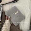 Solid color wool scarf women's autumn and winter warm versatile white student knitted scarf tide
