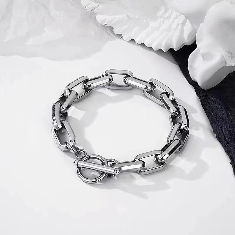 Магнитный браслет 1/4-в-1 из сплава титановой стали, водонепроницаемый, стильный мужской аксессуар для повседневной носки 19cm