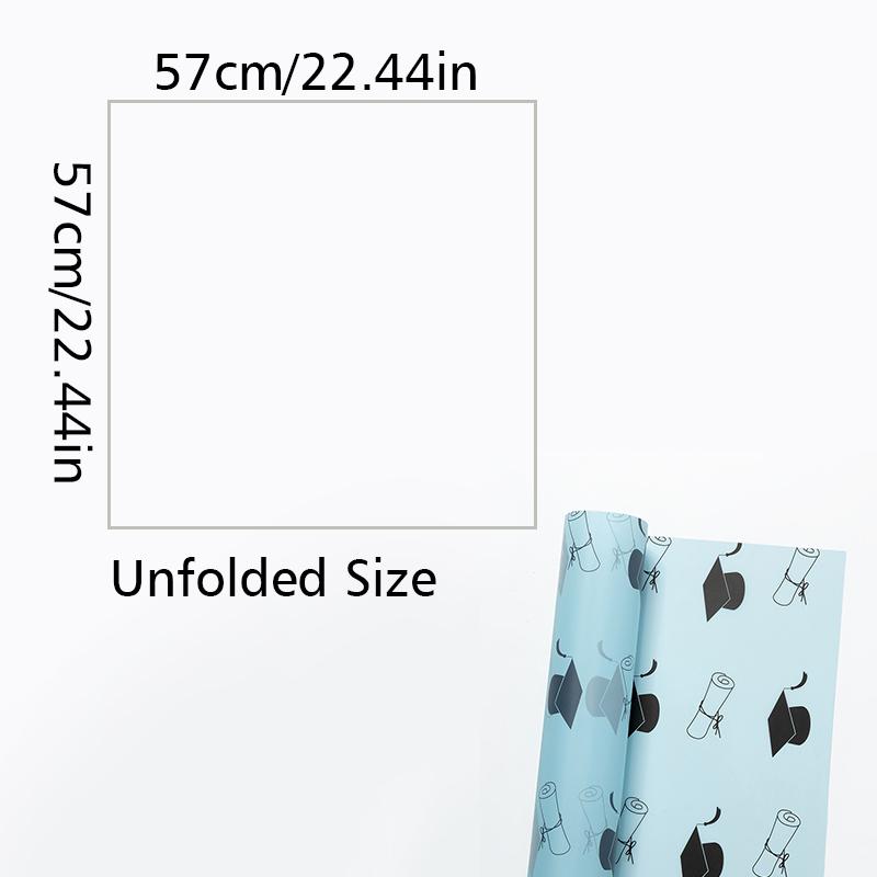 5/10pcs Doctor's Hat Bouquet Paper Gift Packaging Gift Flower Paper Pearl Film 57x57cm