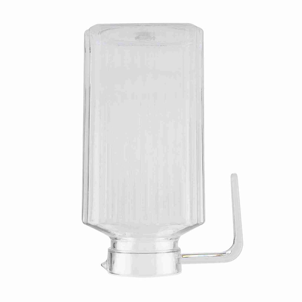 1800 ml transparente Saftflasche aus Acryl, gestreift, für Wasser, eiskaltes Saftkrug mit Deckel für Bar und Zuhause