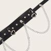 Dark Chain Punk Belt Female Hip Hop Lace Splicing With Dress Coat Decorative Waist Seal