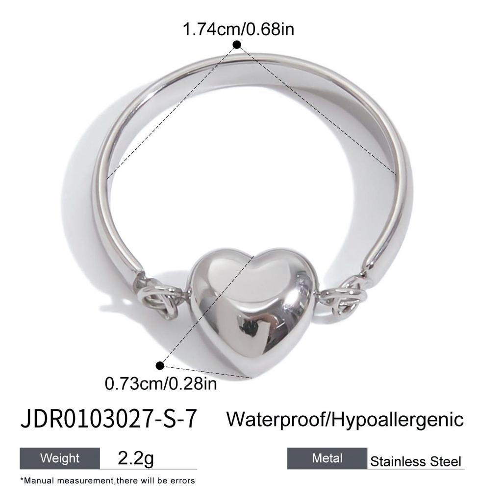 European and American love ring titanium steel does not fade jewelry niche design ring stainless steel ring