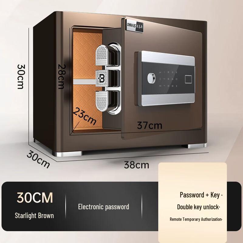 ONNAIS All-Steel Fingerprint & Password Security Safe