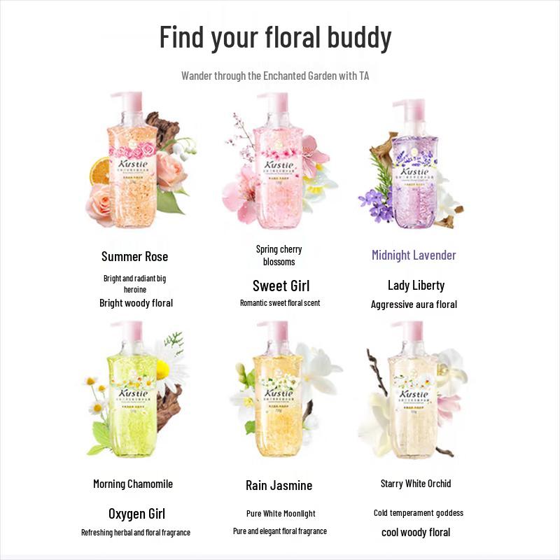 Kustie Jasmine Petal Hydrating Shower Gel