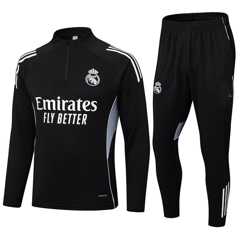 2024-'' Soccer Jersey Half-Zip Long Sleeve Training Top Men Women Kids Club Style