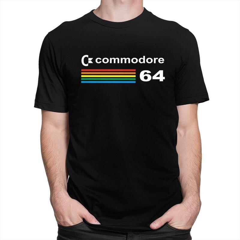 Custom Commodore 64 Computer T Shirt Men ShortSleeve Computer Geek Nerd Tee Tops 100 Cotton Slim Fit Tshirt Merch