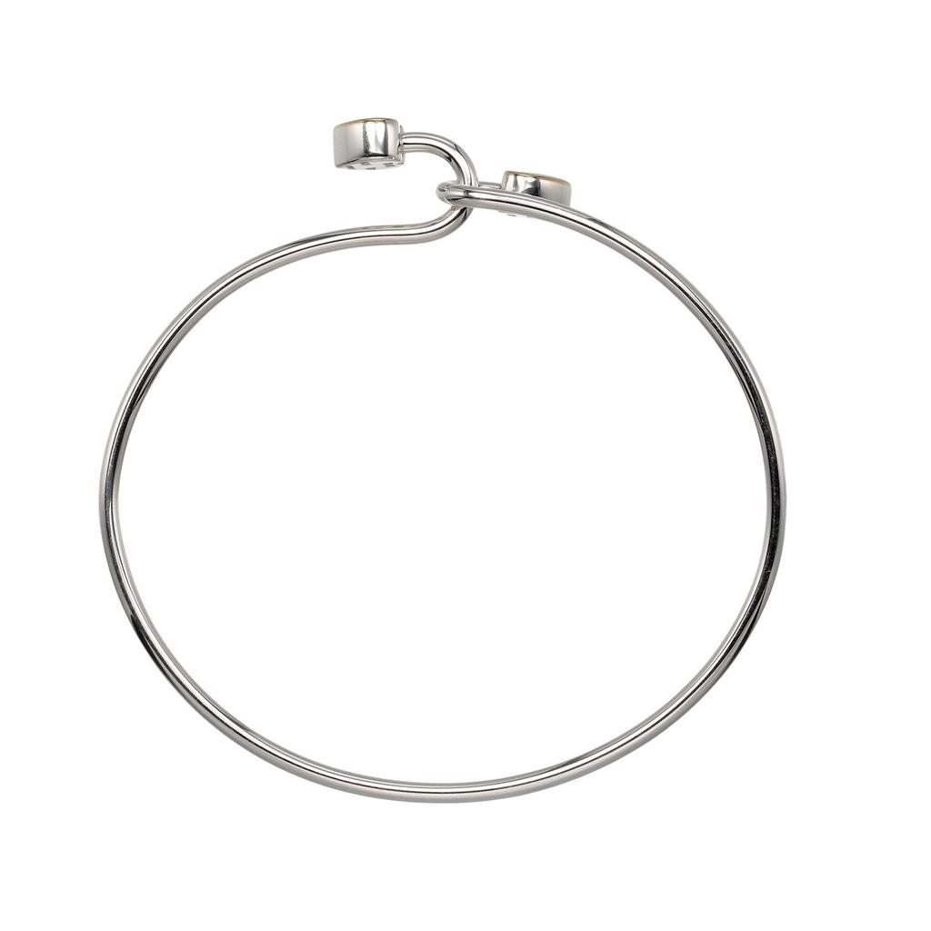 TIFFANY&Co. Double heart Bracelet Silver925/K18 yellow gold 8.53g Women Used