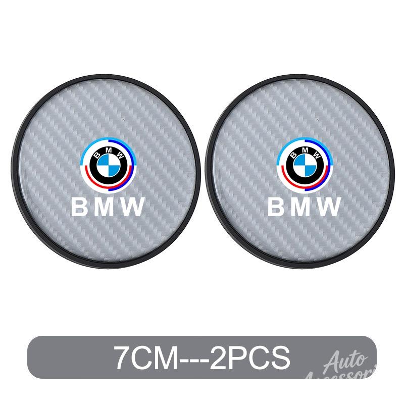 Non-slip Car Water Coaster Cup Carbon Fiber PVC Coaster Mat Accessories For BMW E46 E90 E60 F10 E39 F30 E36 F20 E87 E90 E70 E91 NS1