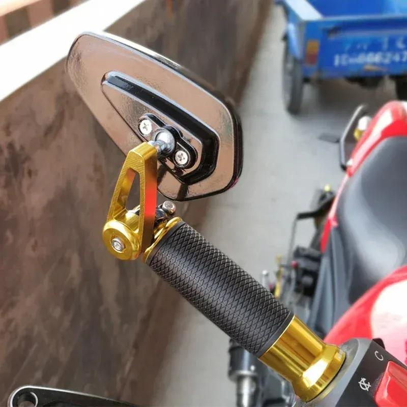 Motorcycle Aluminum Bar End Side Rearview Mirror Universal Motorbike Bike Handlebar Rear View Mirrors 1 Pair 7/8" 22mm