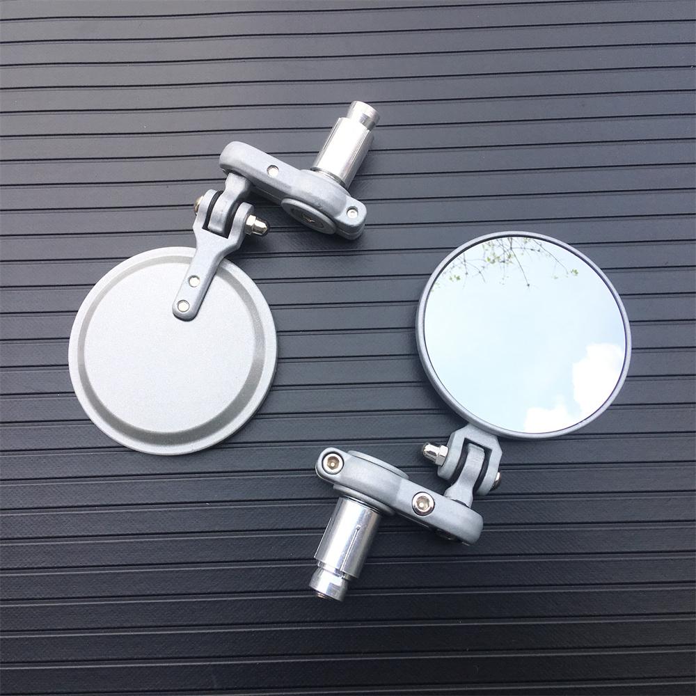 Foldable Motorcycle Rearview Handle Bar End Mirrors Moto Accessories 16-18mm Universal Motorbike Handlebar Round Convex Mirror