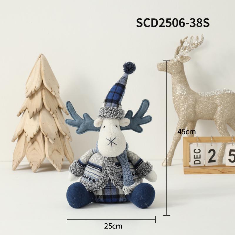 Mittelmeer Blau & Weiß Weihnachtsmütze Figuren Ornamente und Puppen