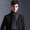 Classic Solid Simple Bussiness Scarf Men Windproof  Warm Luxury Brand Scarves Male Wool Blend Thickened Muffler Fall Winter Gent